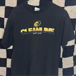 Port and Company Black Tee with Yellow Graphic